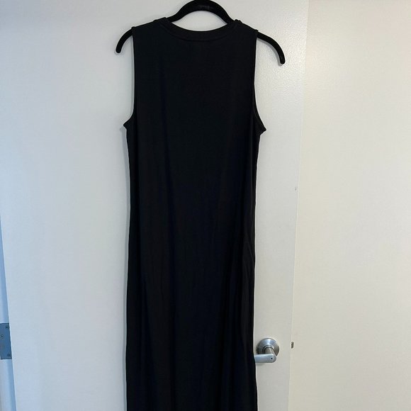 Banana Republic Side Slit Midi Dress, Black, Small - Picture 5 of 8
